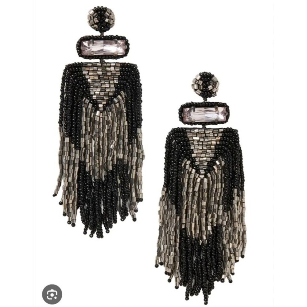 New Deepa by Deepa Gurnani Jody Earrings Grey Black One size